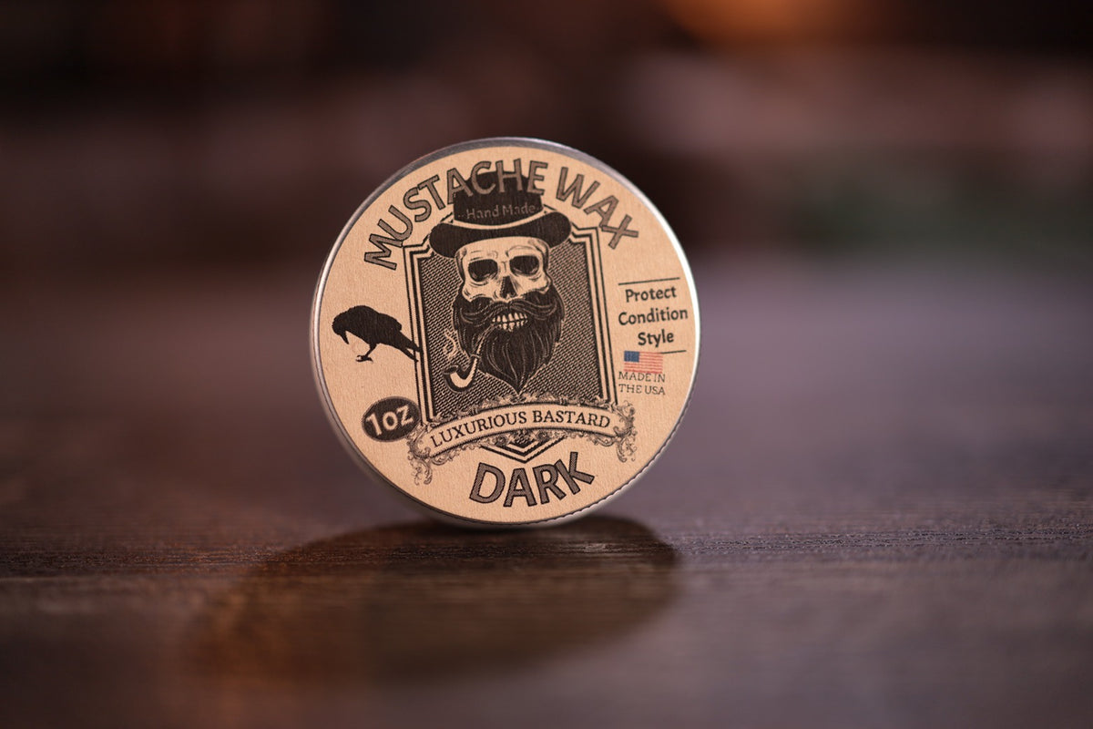 Dark Mustache Wax Luxurious Bastard Beard Co.