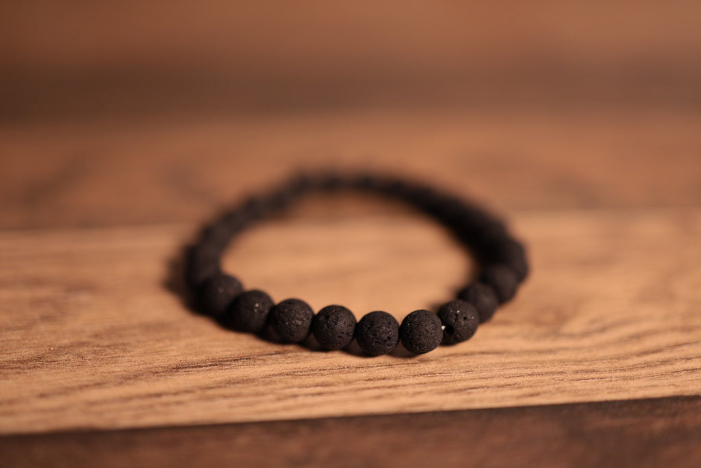 luxurious men's bracelets lava stone