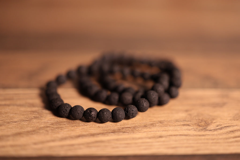 luxurious men's bracelets Lava Stone