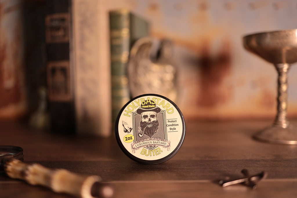 2oz black container holy beard butter