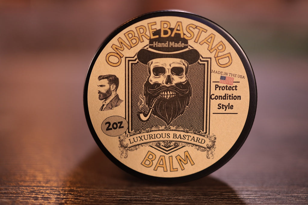 2oz black tin Ombre beard balm
