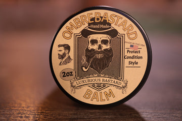 2oz black tin Ombre beard balm