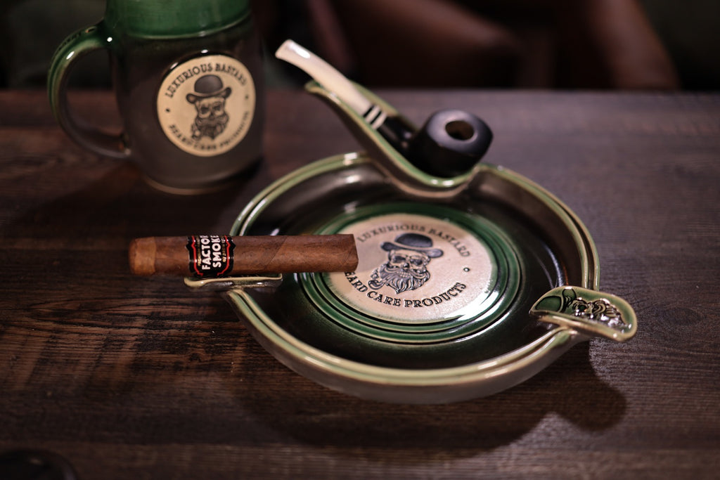 cigar pipe ashtray, pottery