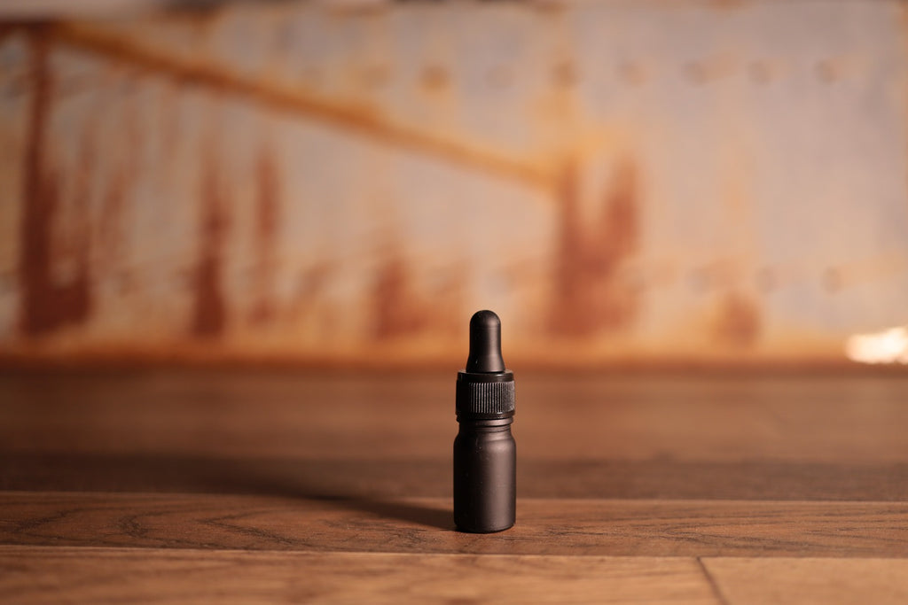 small bottle fresh beard oil sample