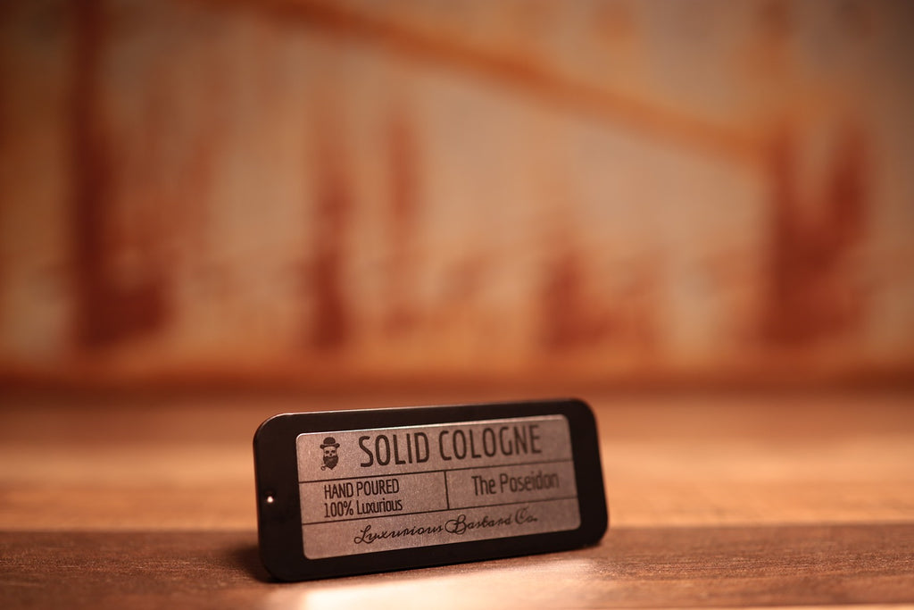 Solid Cologne Poseidon black tin